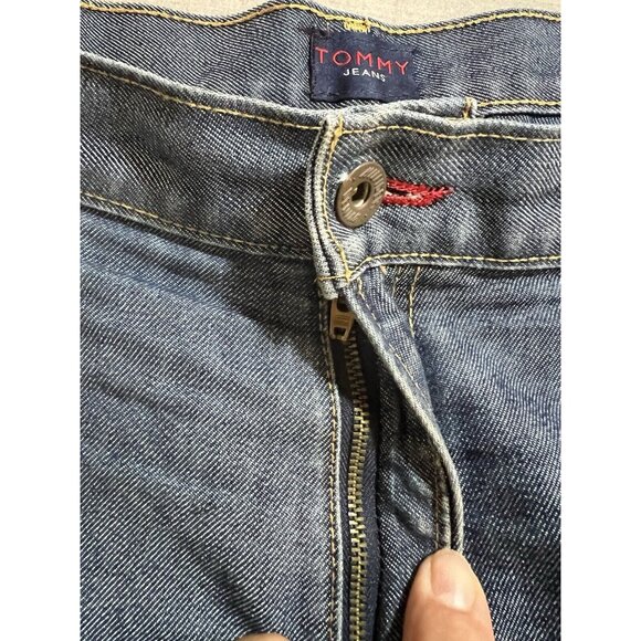Vintage Tommy Hilfiger Jeans 38x30 Blue Denim Pocketed Wide Leg Baggy‎ Y2K - Picture 2 of 13